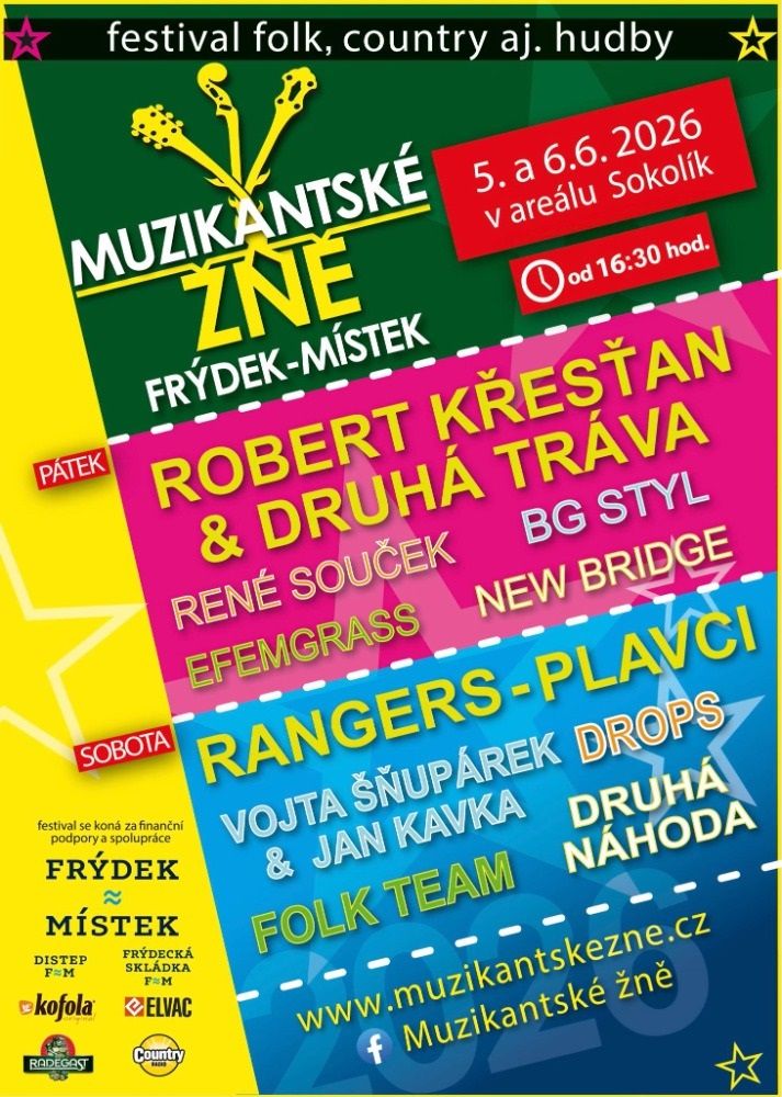 Obrázek k aktualitě MUZIKANTSKÉ ŽNĚ - 05. a 06. 06. 2026
